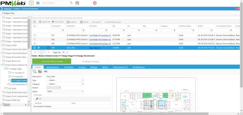PMWeb 7 Toolbox Document Manager