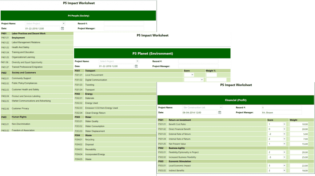 PMWeb 7 Impact Worksheet