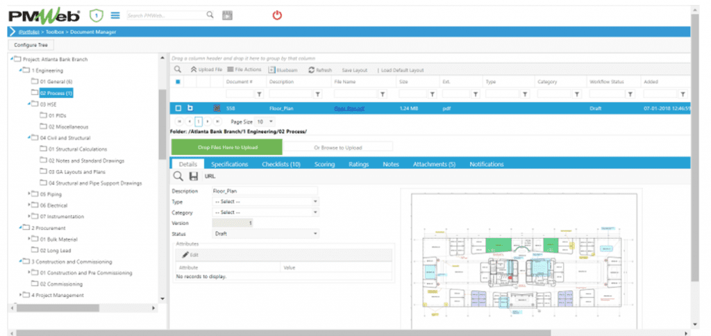 PMWeb 7 Toolbox Document Manager