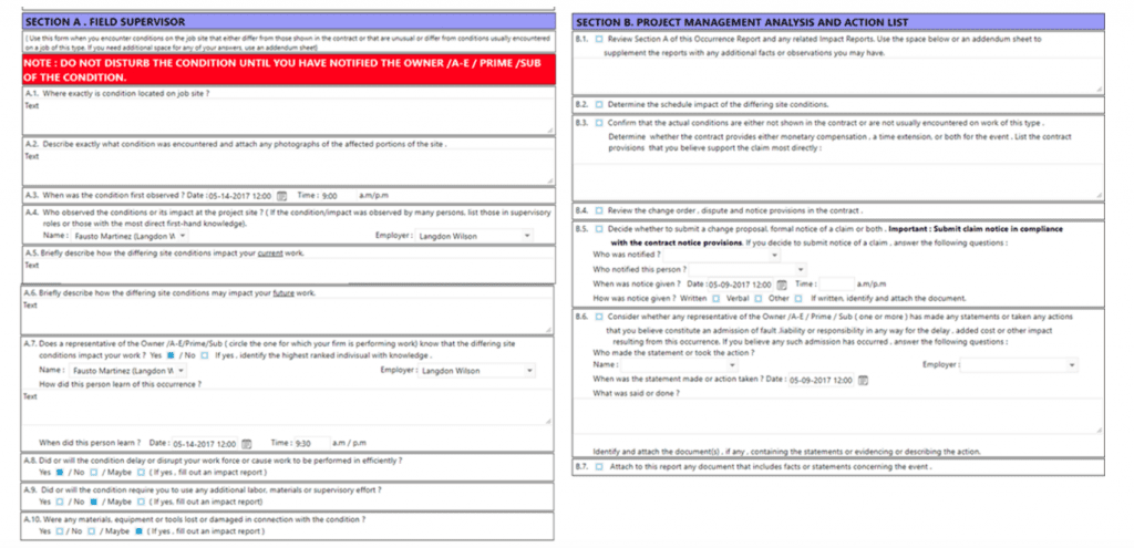 PMWeb 7 Section A Field Supervisor Section B Project Managment Analysis and Action List