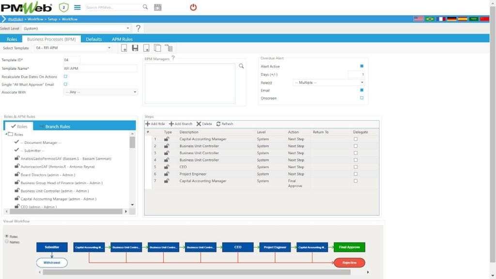 PMWeb 7 Workflow Setup
