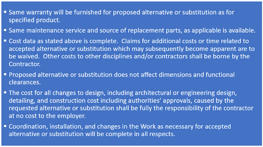 PMWeb 7 Substitution or Alternative Contract Agreement