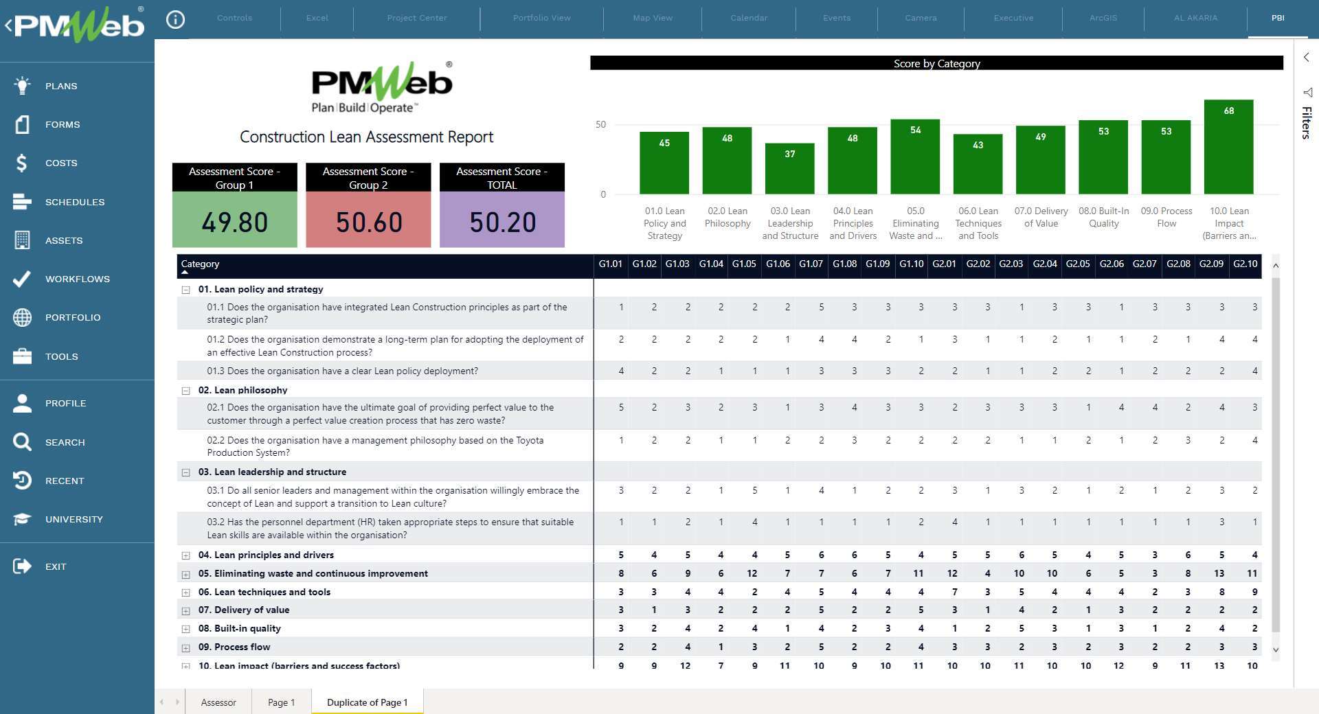 PMWeb 7 Construction Lean Assessment Report