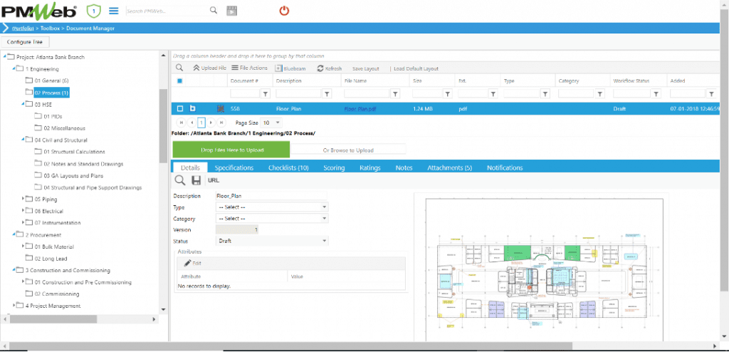 PMWeb 7 Toolbox Document Manager