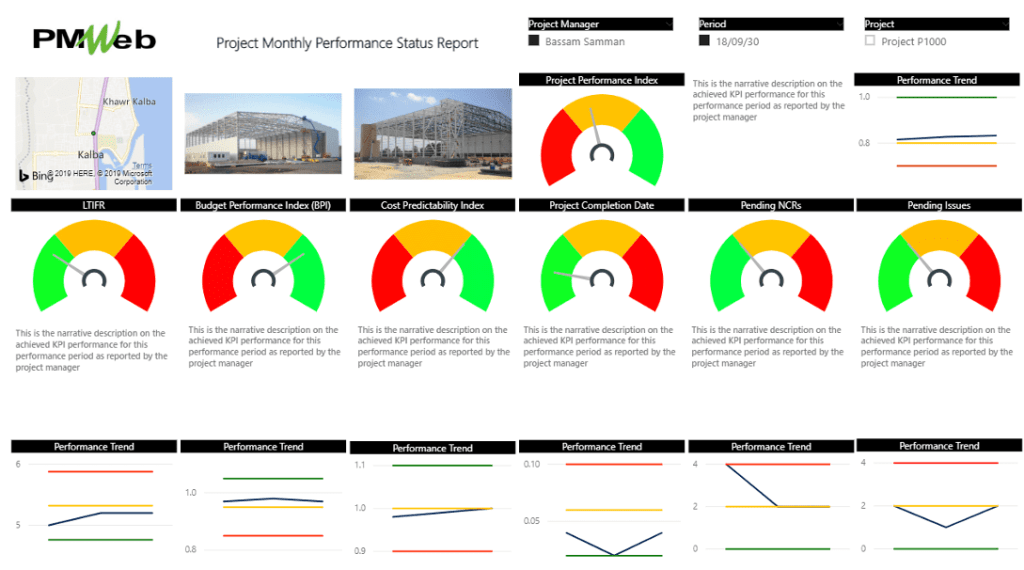 PMWeb 7 Monthly Capital Project Performance Status Report 