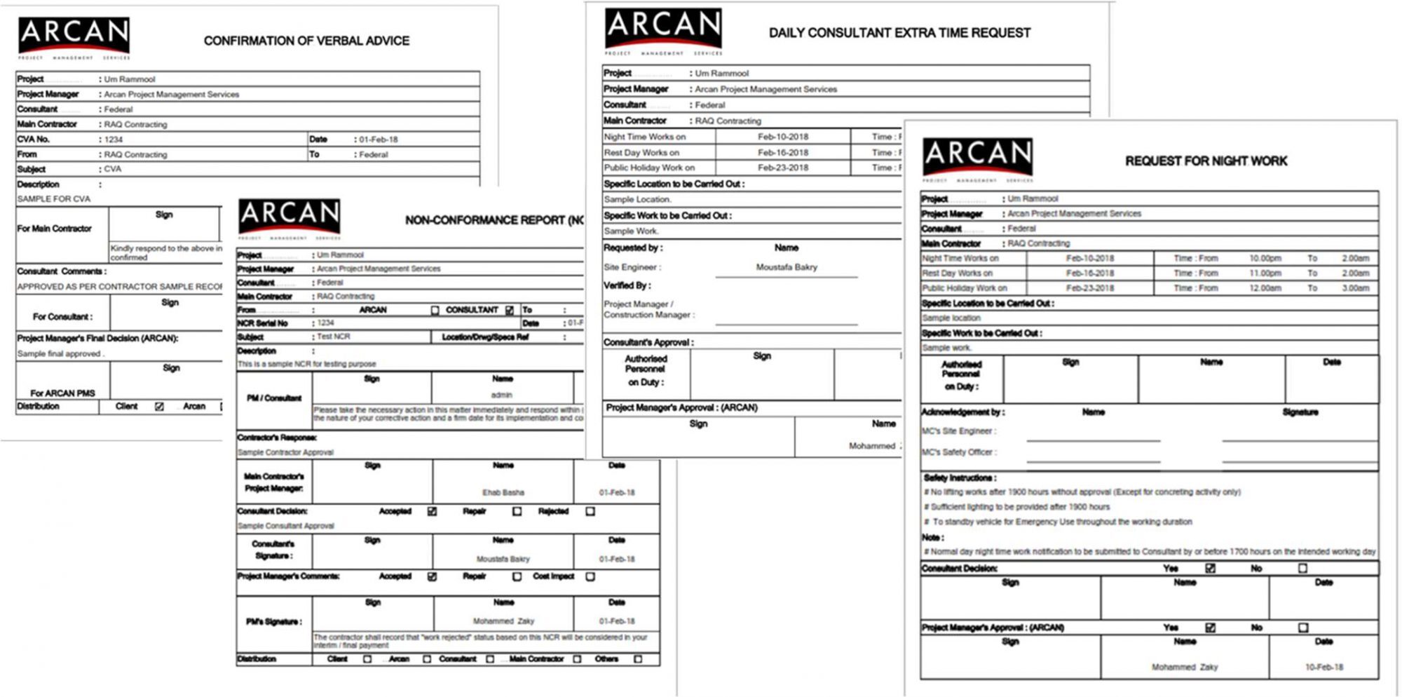 PMWeb 7 Forms Logs
Confirmation of Verbal Advice