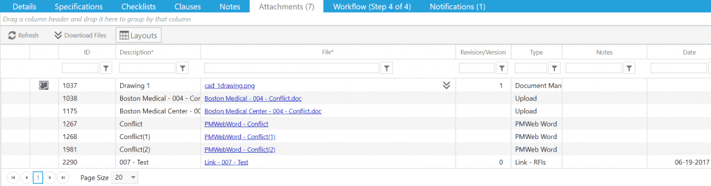 PMWeb 7 Attachments