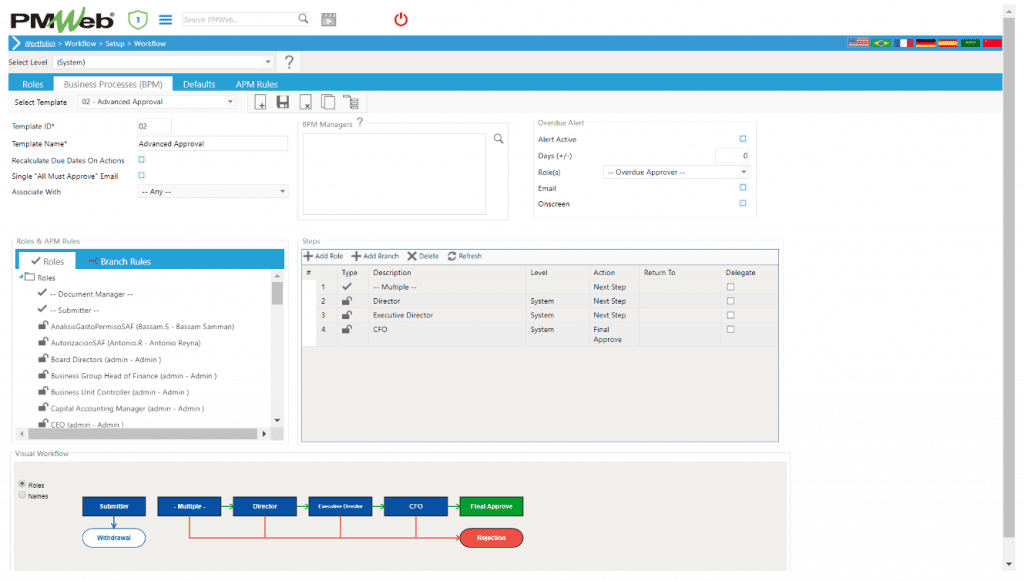 PMWeb 7 Workflow Setup