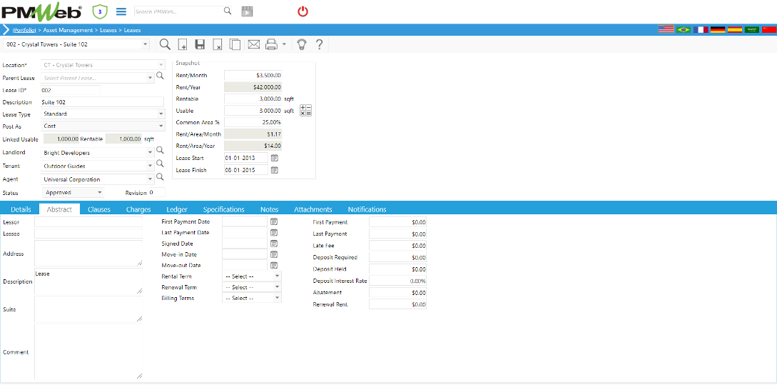 PMWeb 7 Assets Managment Leases Leases Abstract