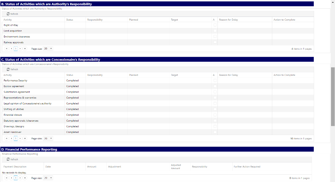 PMWeb 7 Projects Reports