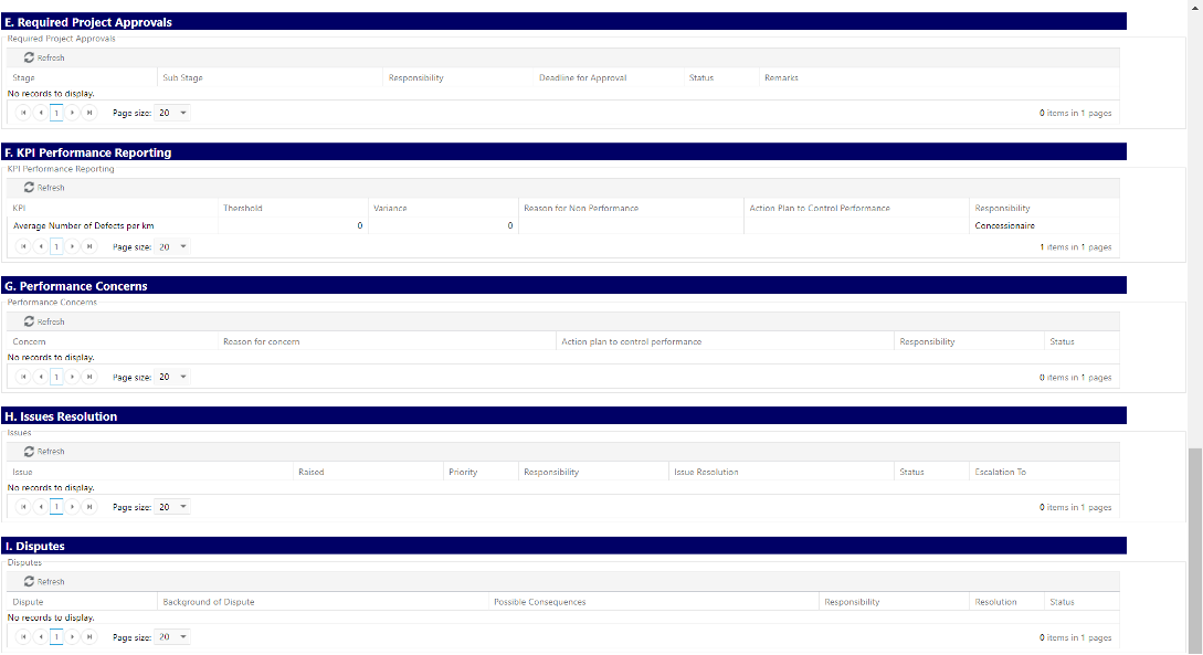 PMWeb 7 Projects Reports