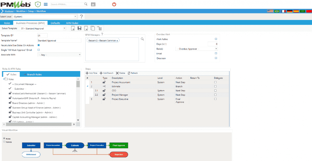 PMWeb 7 Workflow Setup Workflow
business Processes (BPM)