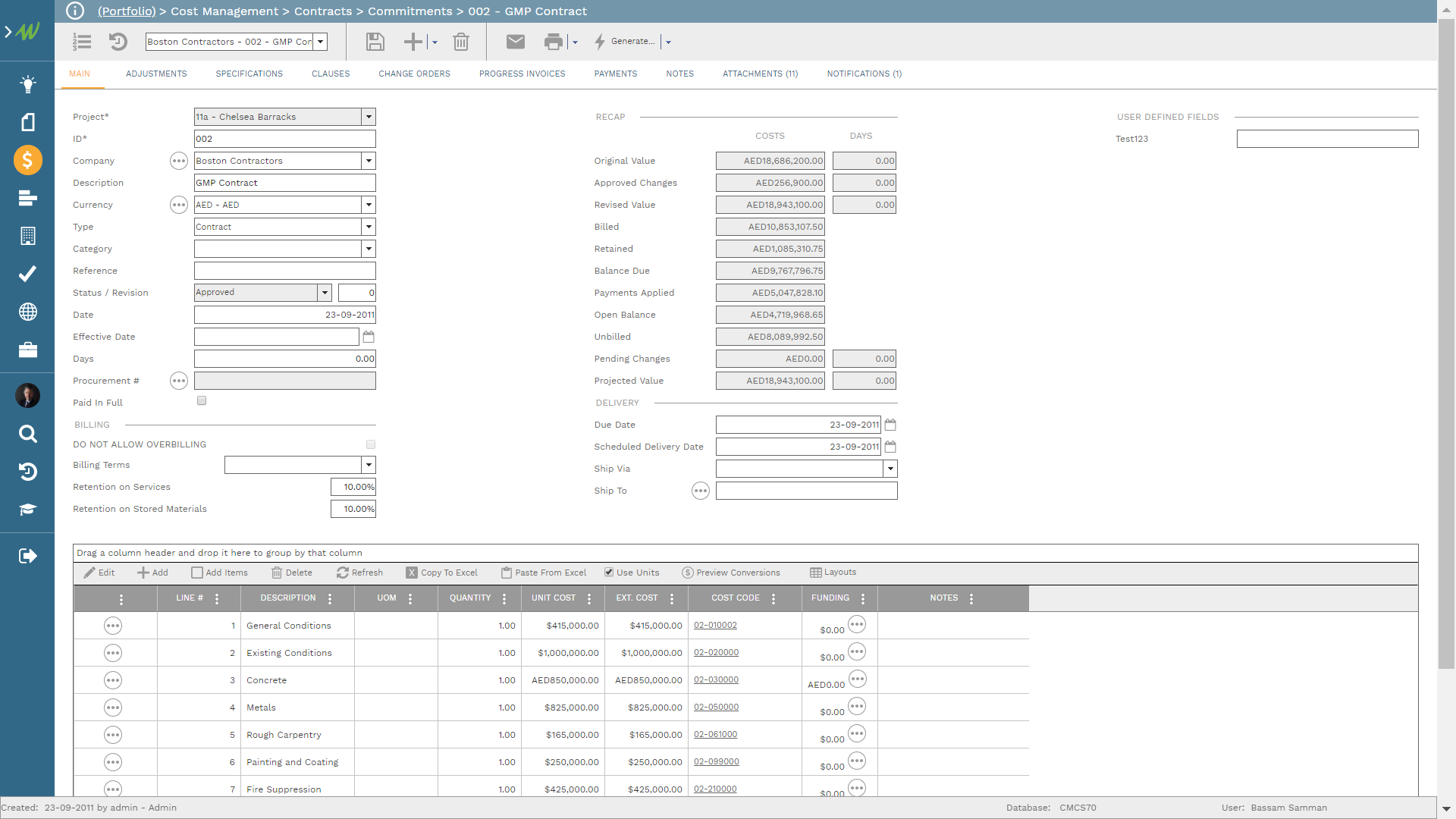 PMWeb 7 Cost Management Contracts Commitments 002 GMP Contract
Main