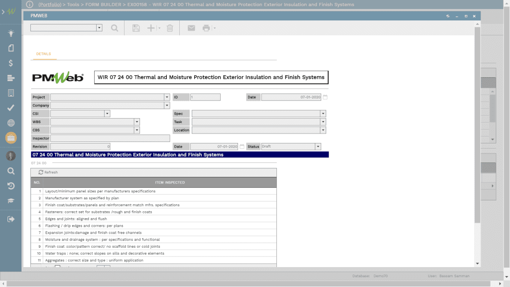 PMWeb 7 Tools Form Builder