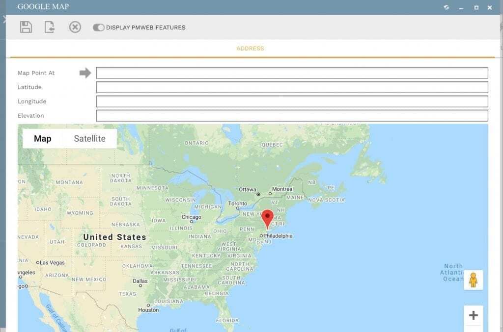 PMWeb 7 Asset Management Locations Google Map 