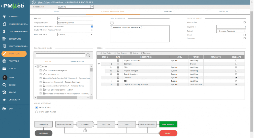 PMWeb7 Workflow Business Processes