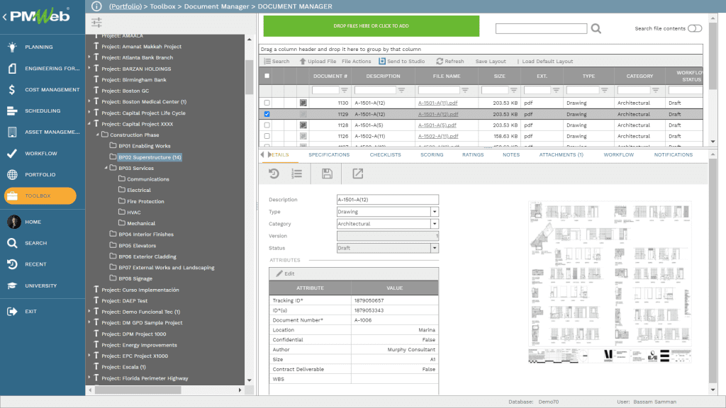 PMWeb 7 Toolbox Document Manager