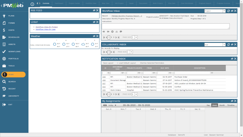 PMWeb 7 Home Controls