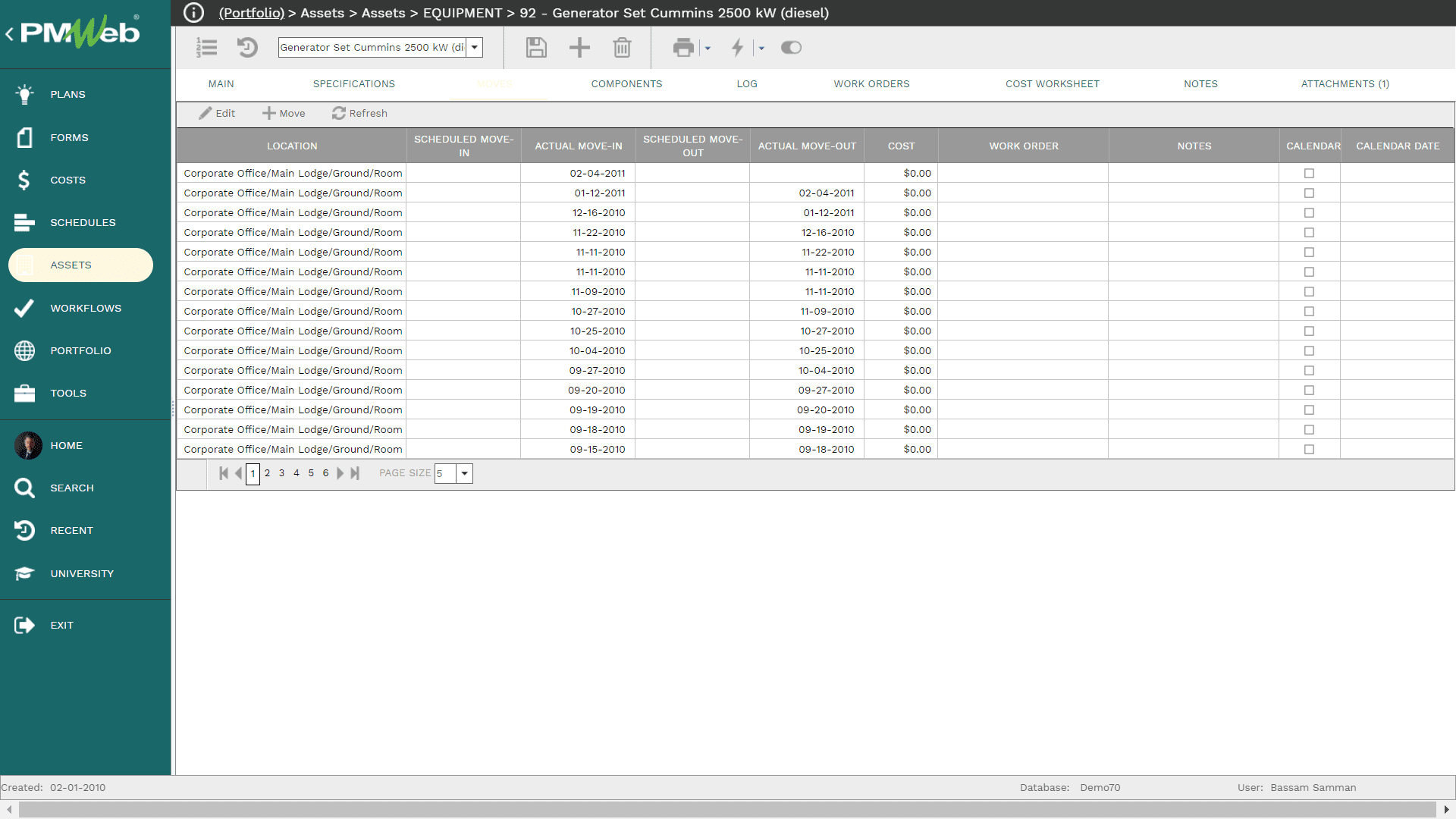PMWeb 7 Assets Equipment