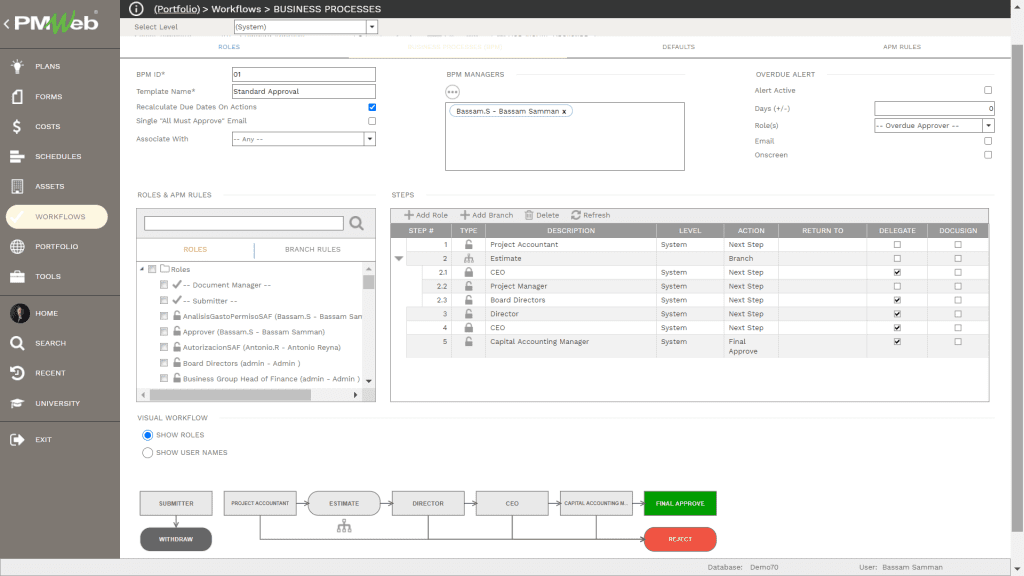 PMWeb 7 Workflow Business Processes