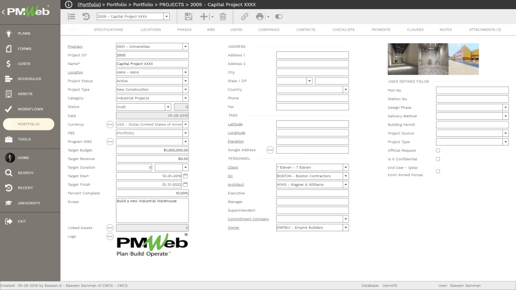 PMWeb 7 Portfolio Projectes