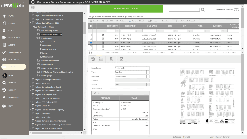 PMWeb 7 Tools Document Manager