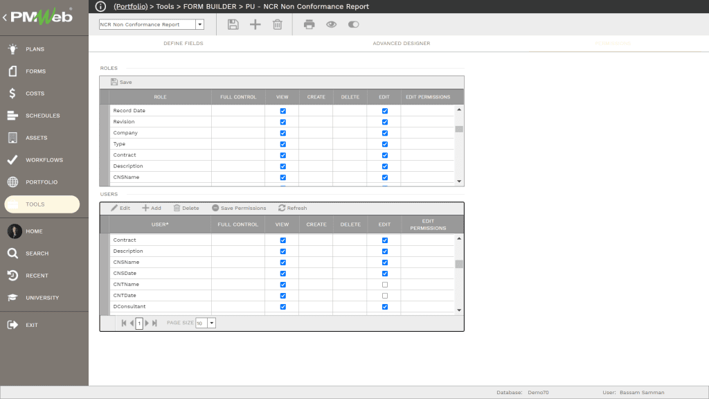 PMWeb 7 Tools Form Builder