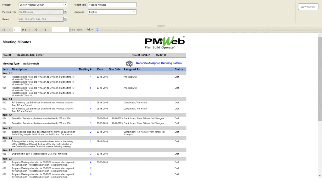 PMWeb 7 Meeting Minutes