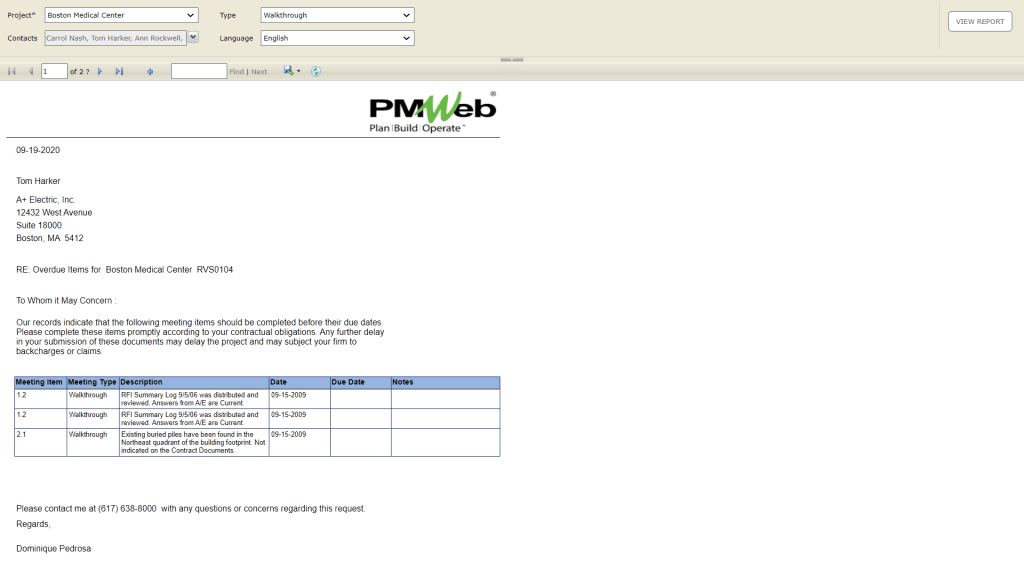 PMWeb 7 Meeting Minutes