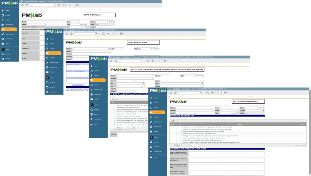 PMWeb 7 Assets Schedule