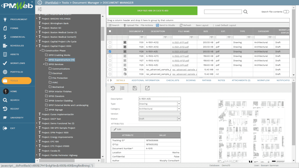 PMWeb 7 Tools Document Manager
