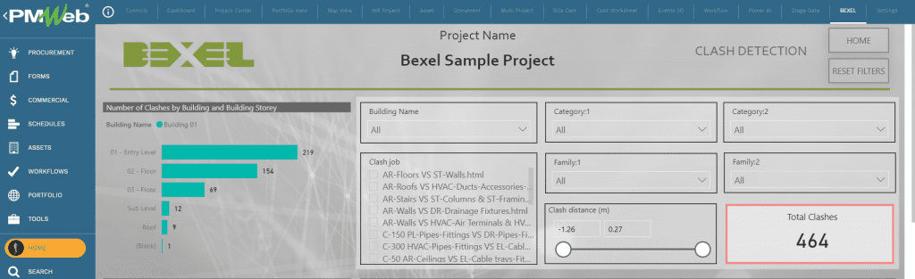 PMWeb 7 Home Clash Detection