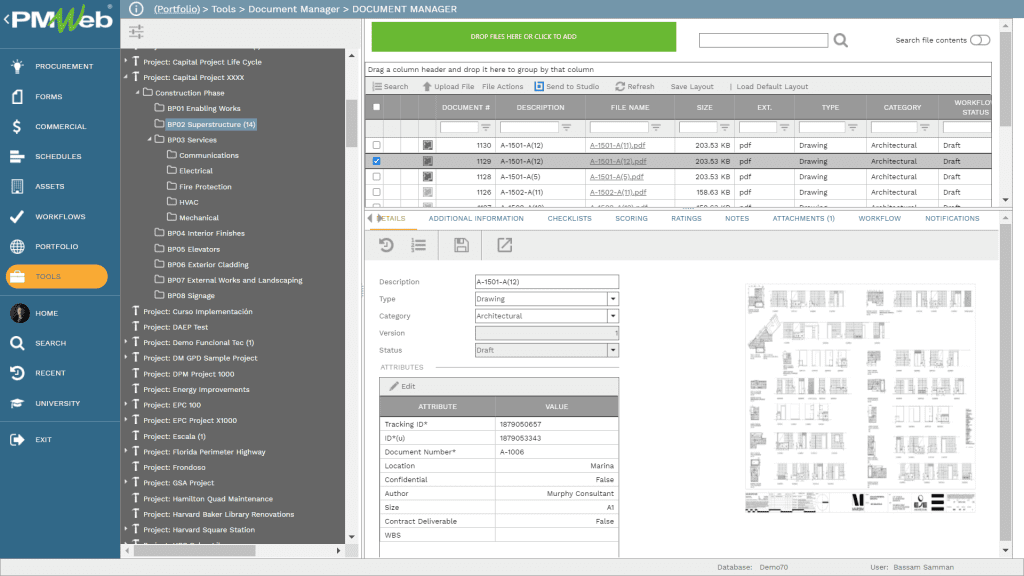PMWeb 7 Tools Document Manager