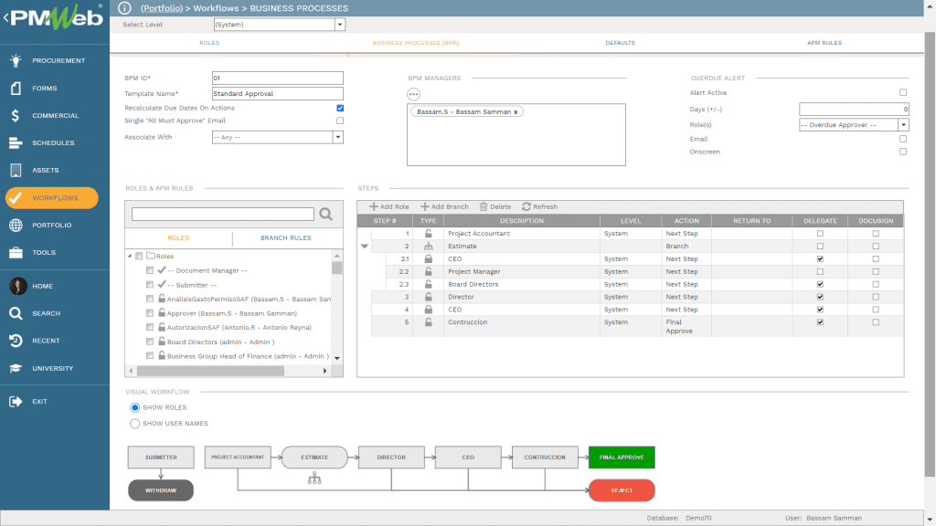 PMWeb 7 Workflows Business Processes