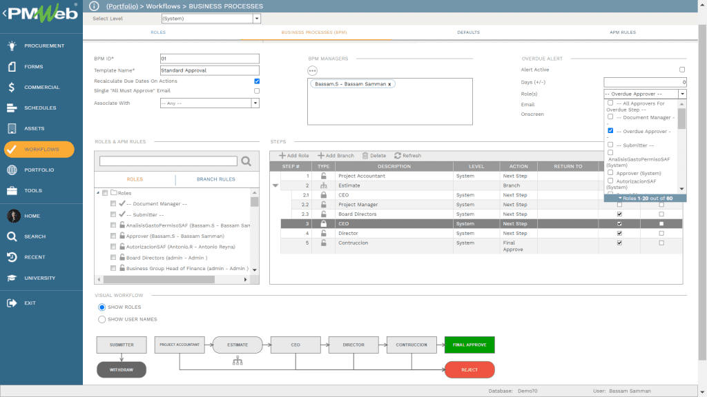 PMWeb 7 Workflows Business Processes