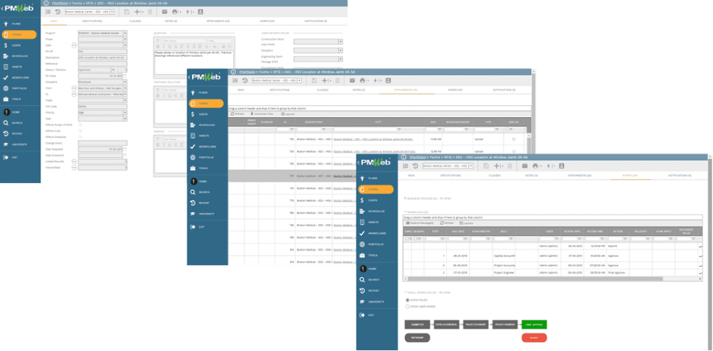PMWeb 7 Forms RFIs