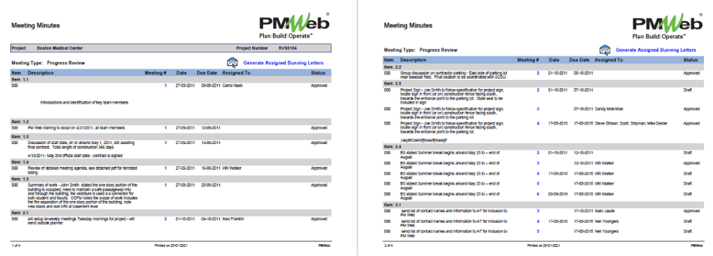 PMWeb 7 Meeting Minutes Details