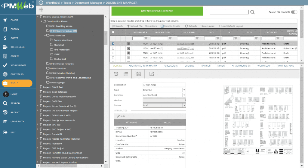 PMWeb 7 Tools Document Manager