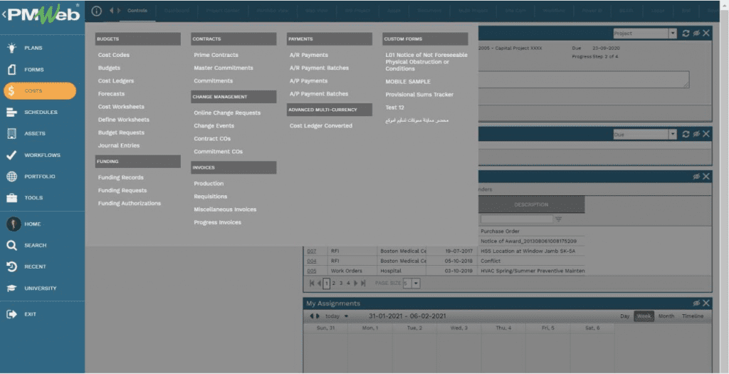 PMWeb 7 Costs