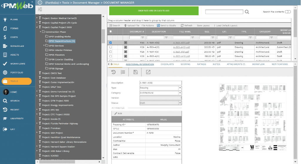 PMWeb 7 Tools Document Manager