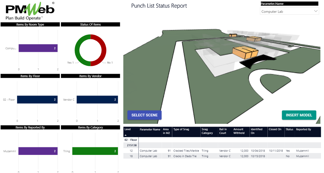 PMWeb 7 Punch List Status Report