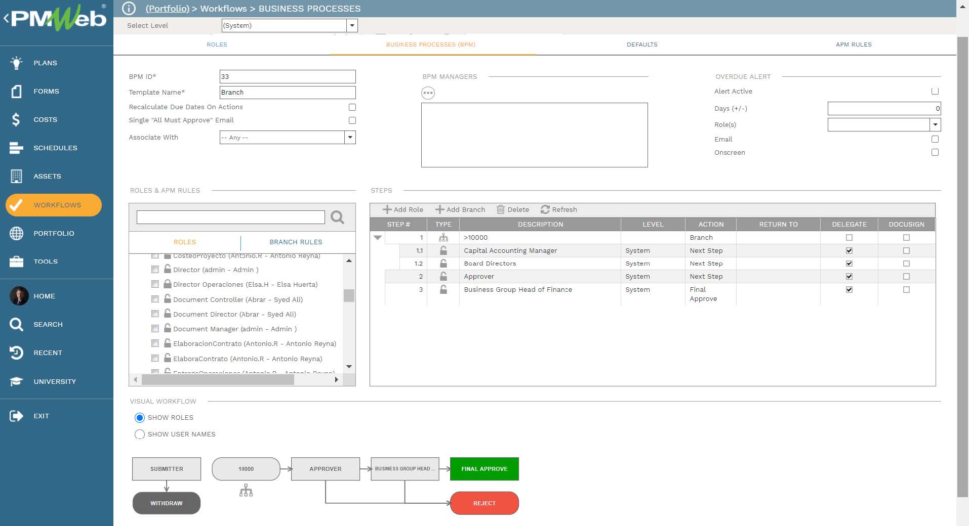 PMWeb 7 Workflows Business Processes (BPM)