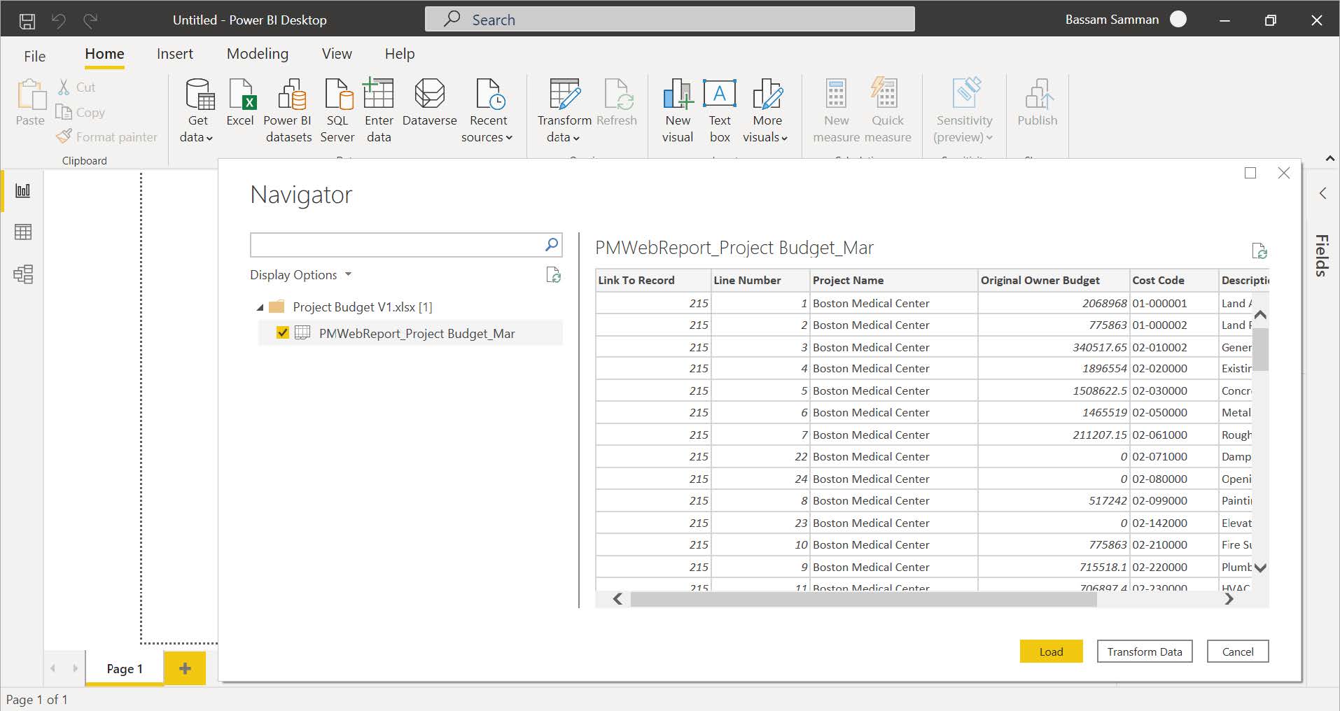 PMWeb 7 Power BI Desktop Navigator