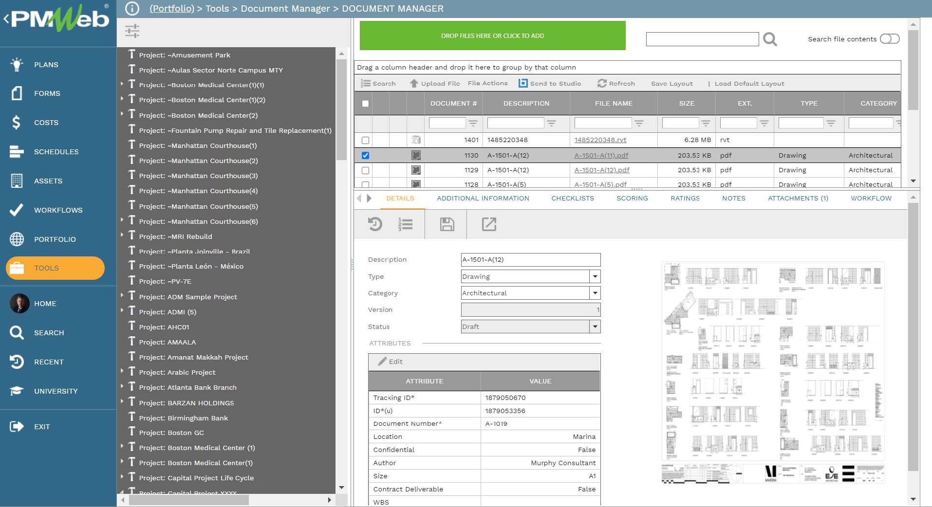 PMWeb 7 Tools Document Manager