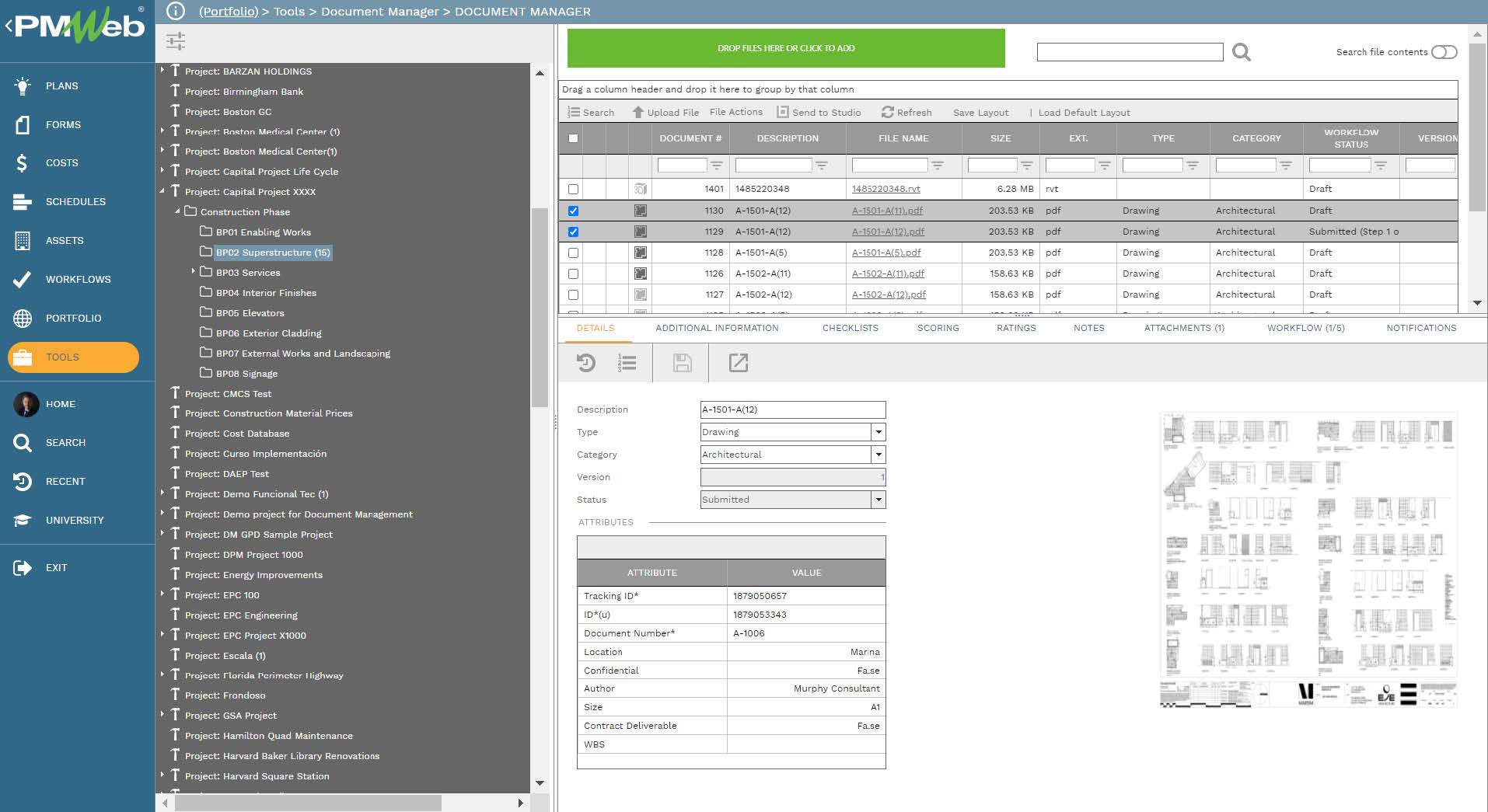 PMWeb 7 Tools Documents Manager