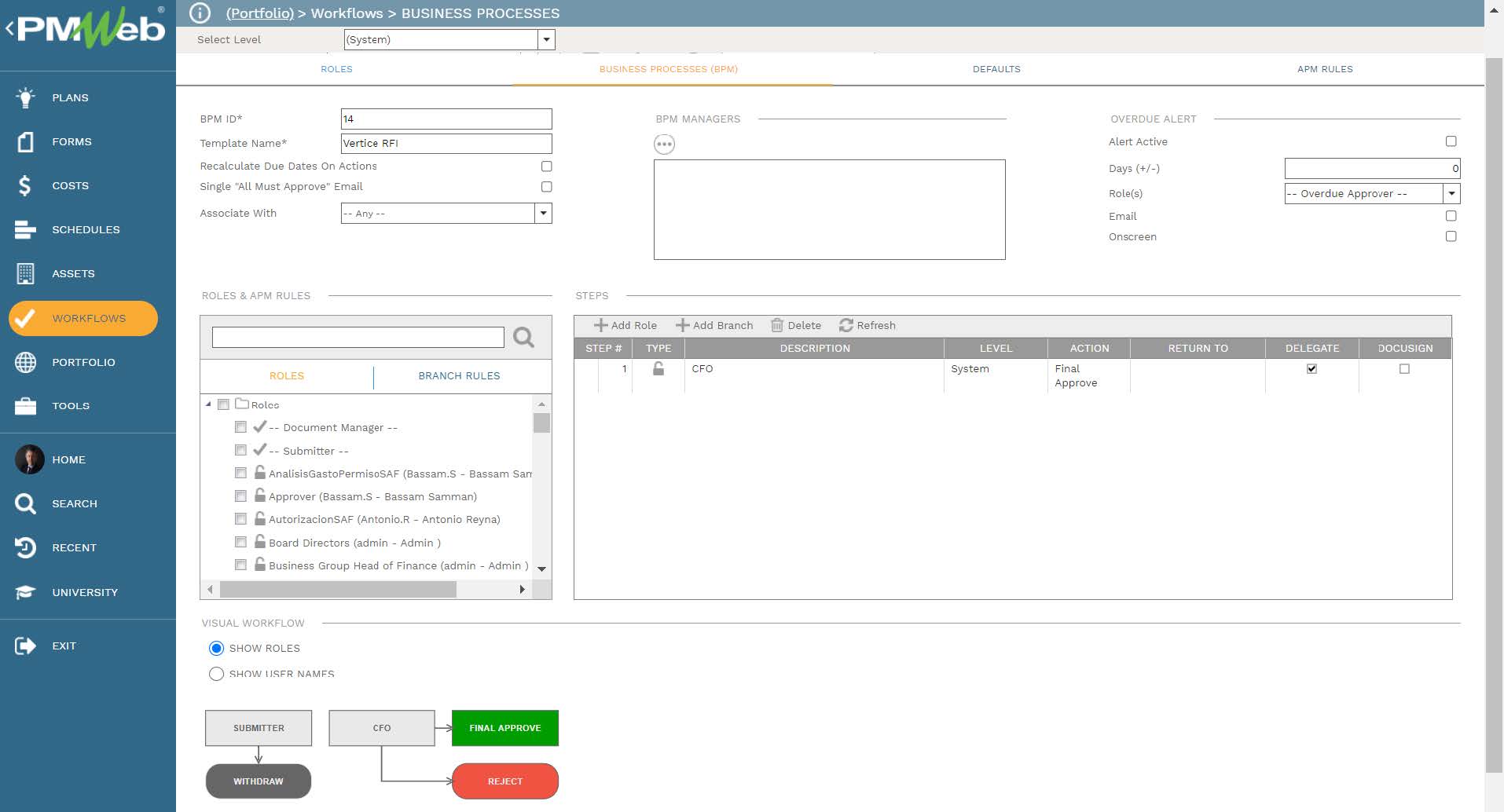 PMWeb 7 Workflow Business Processes (BPM)