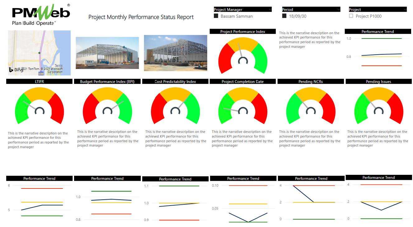 PMWeb 7 Project Monthly Performance Status Report