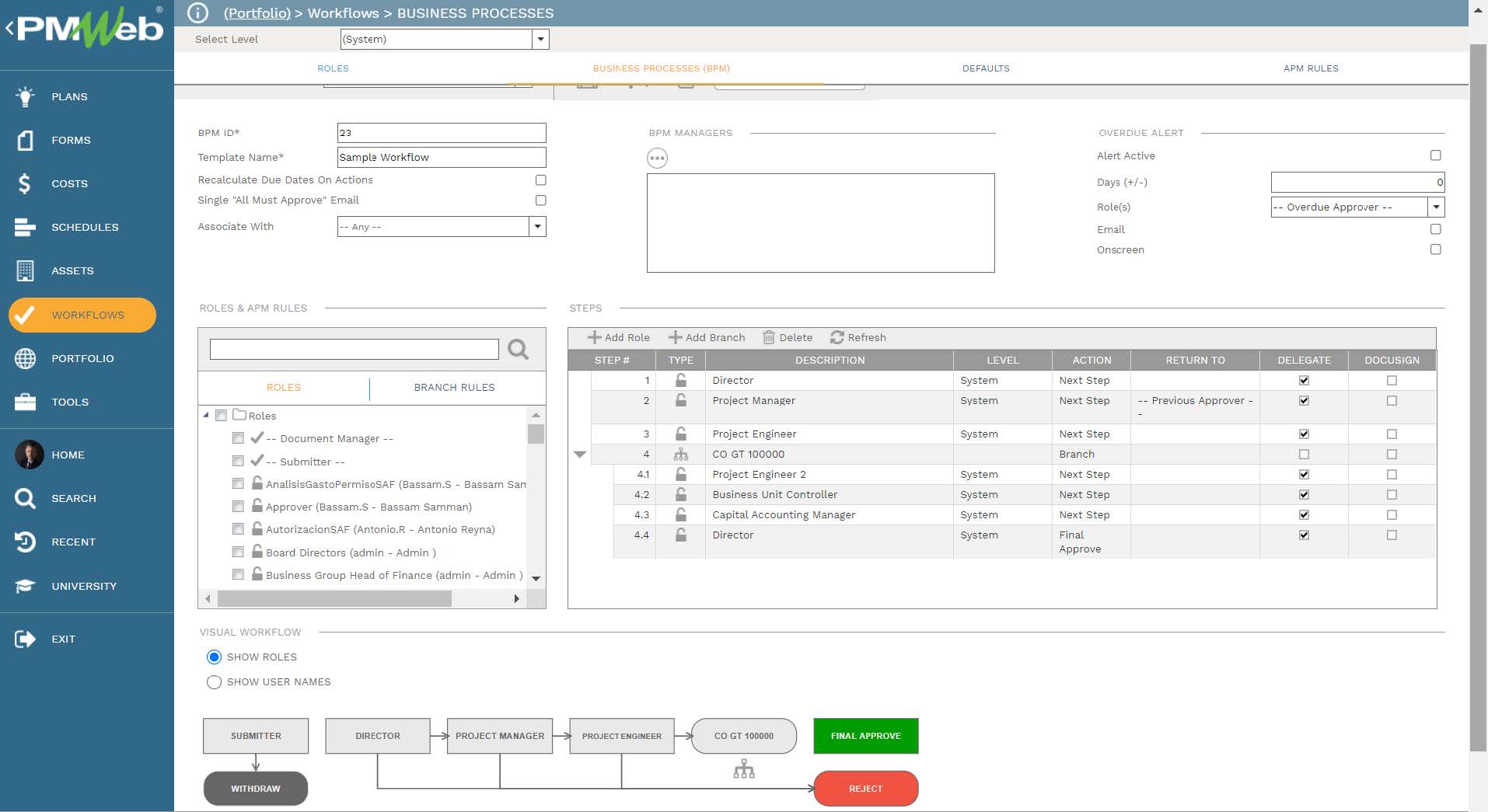 PMWeb 7 Workflow Business Processes (BPM)