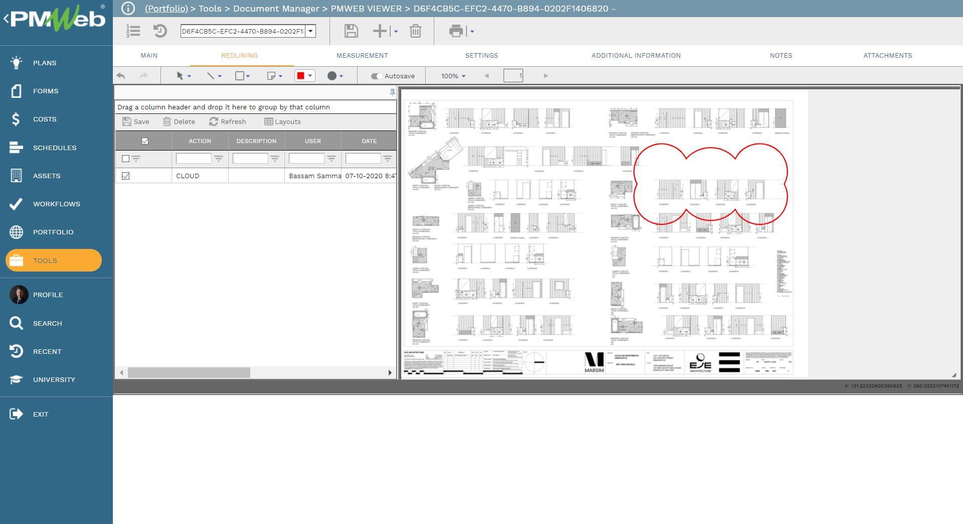 PMWeb 7 Tools Document Manager PMWEB Viewer 
Redlining 