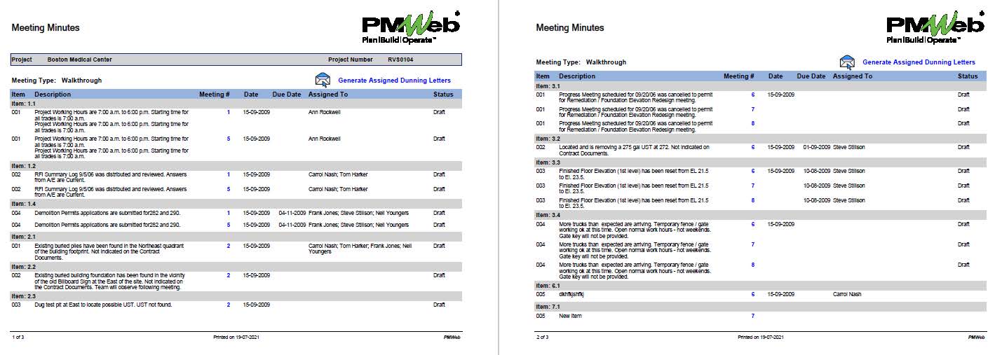 PMWeb 7 Meeting Minutes